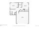 Floor plan of the basement layout, with bedroom, bathroom, rec room, and garage at 2592 Sweet Wind Ave, Castle Rock, CO 80109