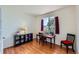 Office space with bright natural light, hardwood floors and neutral walls at 17456 Quarry Way, Monument, CO 80132