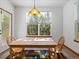 Bright dining area featuring a wooden table, large windows, and colorful rug at 7254 S Kellerman Way, Aurora, CO 80016