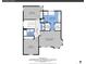 Detailed floorplan showing the layout of the second floor with room dimensions and square footage at 7064 E 2Nd Ave, Denver, CO 80220