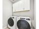 Well-equipped laundry room featuring modern appliances and ample storage at 1957 S Coolidge Way, Aurora, CO 80018