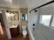 Bright bathroom with updated sink and bath tub at 1129 2Nd Ave, Longmont, CO 80501