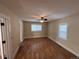 Spacious bedroom featuring hardwood floors and ample natural light at 1129 2Nd Ave, Longmont, CO 80501