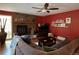 Inviting living room with brick fireplace and a comfortable seating arrangement at 85 S Sherwood Gln, Monument, CO 80132