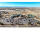 Aerial view of the community clubhouse, including amenities and parking at 8802 E 148Th Ln, Thornton, CO 80602