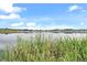 Peaceful lake view featuring tall reeds and a calm, reflective surface under a blue, cloudy sky at 4166 N Yates St, Denver, CO 80212