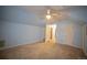 Bedroom featuring neutral walls, ceiling fan, and carpet at 814 Rose St, Georgetown, CO 80444