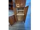 Pantry features pull out shelving in wood cabinetry at 992 S Dearborn Way # 7, Aurora, CO 80012