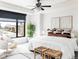Inviting bedroom boasts a city view and luxurious decor at 1750 Wewatta St # 740, Denver, CO 80202