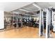 Onsite gym featuring exercise equipment and wood flooring at 1750 Wewatta St # 740, Denver, CO 80202