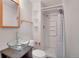 Bathroom featuring modern glass vessel sink, providing a stylish and functional space perfect for everyday use at 15650 E Eldorado Dr, Aurora, CO 80013