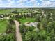 Expansive aerial view of a home on a large lot with mature trees and well-maintained landscaping in a pastoral neighborhood at 652 Verdos Dr, Elizabeth, CO 80107
