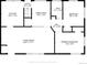 Detailed floor plan showcasing the layout of the kitchen, living room, bedrooms and bathroom at 111 S Eaton St, Lakewood, CO 80226