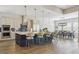 Gourmet kitchen featuring a spacious island with barstool seating and modern stainless steel appliances at 547 Scrubjay Cir, Castle Rock, CO 80104