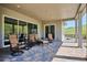 Covered patio with ample seating offers an ideal space for outdoor relaxation and entertaining guests at 547 Scrubjay Cir, Castle Rock, CO 80104