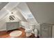 Charming bathroom with modern vanity, tiled floors, and an interesting architectural design at 1160 York St, Denver, CO 80206