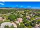 An aerial view showing the landscape, nearby houses and the house in question, showcasing its beauty and serene neighborhood at 7355 Nile St, Arvada, CO 80007