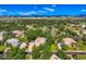 Aerial view displaying the home nestled in a lush, green neighborhood with mature trees, creating a serene and private setting at 7355 Nile St, Arvada, CO 80007