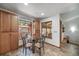 Charming dining area with view of the backyard at 767 Tenderfoot Dr, Larkspur, CO 80118