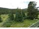 Open green space with evergreen trees and mountain background at 46 Mcdill Rd, Breckenridge, CO 80424