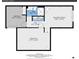 Floorplan showing layout of basement, bedroom, bathroom, laundry, recreation room and hall at 598 Arden Cir, Highlands Ranch, CO 80126
