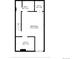 Basement floor plan with a bedroom, bathroom, walk in closet, and utility room at 5155 W 68Th Ave # 5, Westminster, CO 80030