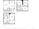 Detailed floor plan showcasing the layout of the house, including room dimensions and floor levels at 1824 Asoka St, Strasburg, CO 80136