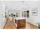 Modern kitchen featuring stainless steel appliances, a long island, and plenty of natural light at 421 Saint Paul St, Denver, CO 80206