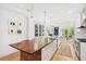 Elegant kitchen with stainless steel appliances, large island and great natural light at 421 Saint Paul St, Denver, CO 80206