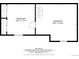 Floor plan of the first floor, showing the bedroom and basement at 11323 Albion St, Thornton, CO 80233