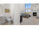 Bathroom and living room with fireplace at 281 Rockview Dr, Superior, CO 80027