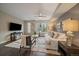 Cozy living room with plush seating, dark wood floors, ceiling fan, and natural light at 3522 W 17Th Ave, Denver, CO 80204