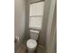 Small bathroom featuring a toilet, white subway tile backsplash, and modern fixtures at 12196 Helena St, Commerce City, CO 80603