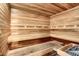 Inviting home sauna featuring light wood, built-in benches and a heater at 3601 E 103Rd Cir # B11, Thornton, CO 80229