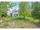 Large backyard features grass and mature trees at 3745 Balderas St, Brighton, CO 80601