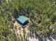 Aerial view of a cozy cabin on a wooded lot at 28 Deer Rd, Evergreen, CO 80439