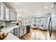 Bright kitchen with stainless steel appliances and quartz countertops at 6132 Terry Ct, Arvada, CO 80403