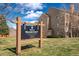 Welcome sign to Mountain Gate II, a covenant controlled community for residents and guests only at 7414 S Alkire St # 101, Littleton, CO 80127