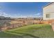 Backyard with an artificial lawn and view of the neighborhood at 3549 Swabuck Pl, Castle Rock, CO 80109