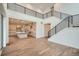 Open concept kitchen with island and stainless steel appliances at 1885 Hickory Ave, Erie, CO 80516