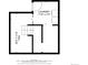 Floor plan showing layout of hall, stairs, and laundry room on lower level at 1315 Estes St # 13C, Denver, CO 80215