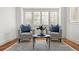 Bright sitting area showcases bright windows, natural light, and hardwood floors with two chairs at 2 University Ln, Greenwood Village, CO 80121
