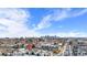 Aerial view showcases the property and Denver skyline at 3955 W 13Th Ave, Denver, CO 80204