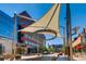 Beautiful Cherry Creek North street view with modern architecture and a pedestrian walkway at 76 S Garfield St, Denver, CO 80209
