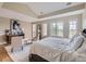 Bright main bedroom features large windows, vaulted ceilings, and neutral color palette at 18963 E Long Ave, Centennial, CO 80016
