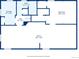 Basement floor plan featuring a bedroom, laundry room, bathroom, and a large recreational space at 1646 S Stuart St, Denver, CO 80219