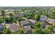 Overhead view of a well-planned neighborhood featuring diverse housing, mature trees, and a Gathering-friendly atmosphere, enhancing community at 14230 Lakeview Ln, Broomfield, CO 80023