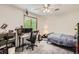 Bedroom with carpet, natural lighting, a ceiling fan, and closet space at 800 Illinois St # 1, Golden, CO 80401