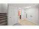 Functional laundry room space, with easy access to the lower level stairs and an adjacent bathroom at 1219 S Yosemite Way # 63, Denver, CO 80247
