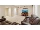 Basement with a home entertainment center and a large flat screen television at 641 Briar Haven Dr, Castle Pines, CO 80108